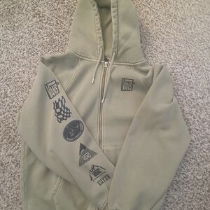 Vans MTE Olive Green Graphic Zip Hoodie Unisex